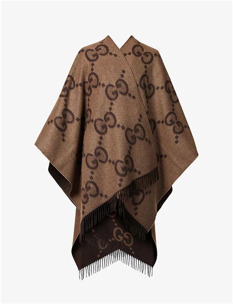 gucci poncho brown|gucci poncho women's.